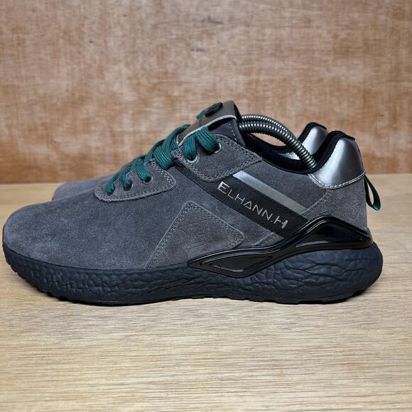 ELHANN.H SJ602 Athletic Trainer Men Size 9 Gray Suede Comfort Low Shoes Sneakers main image 5